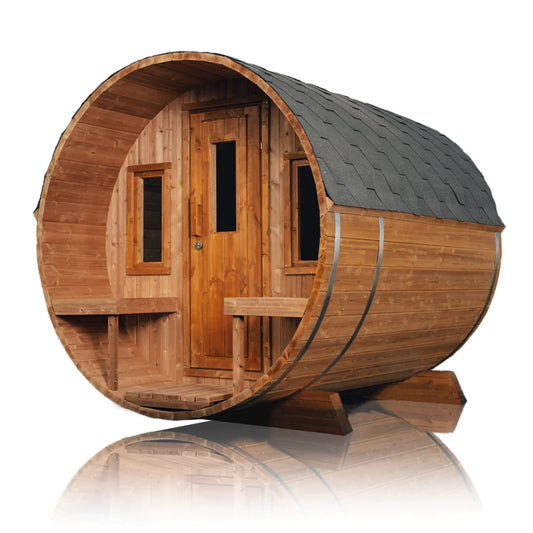 Scandinavian Rustik Outdoor Barrel Sauna (7x8)