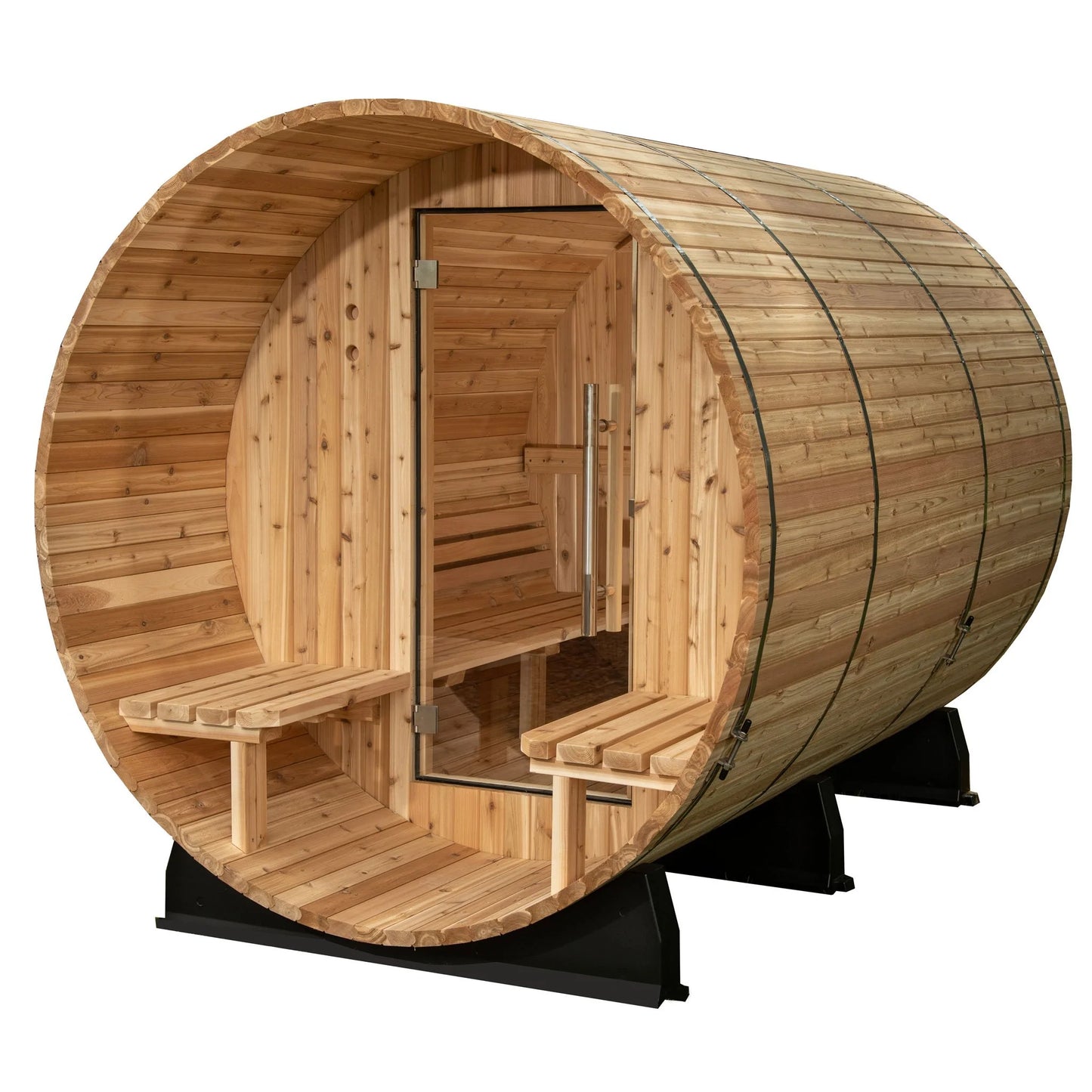 Charleston 4-person Canopy Barrel Sauna (4 Person) by Almost Heaven