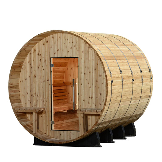 Grandview 8-person Canopy Barrel Sauna (8 Person) by Almost Heaven