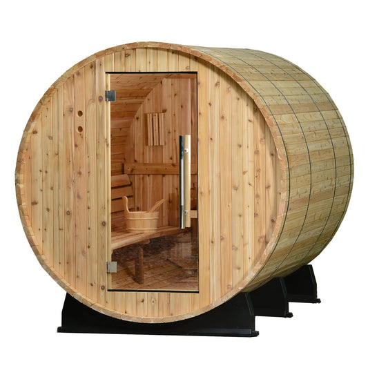 Princeton 6-person Barrel Sauna (6x8) by Almost Heaven