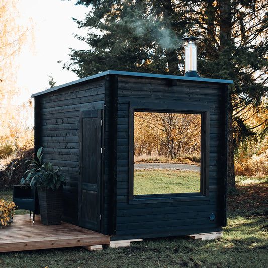 Scandinavian Boreal Outdoor Cabin Sauna