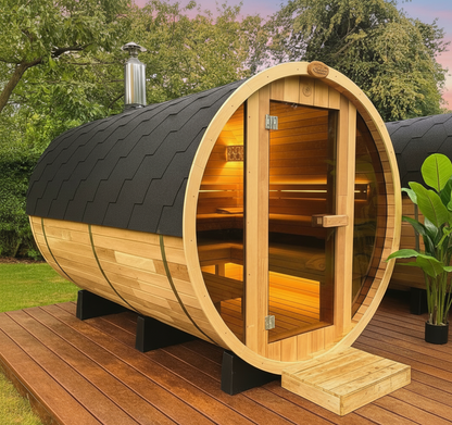 True Northern - 6 Person Outdoor Barrel Sauna (7x7)
