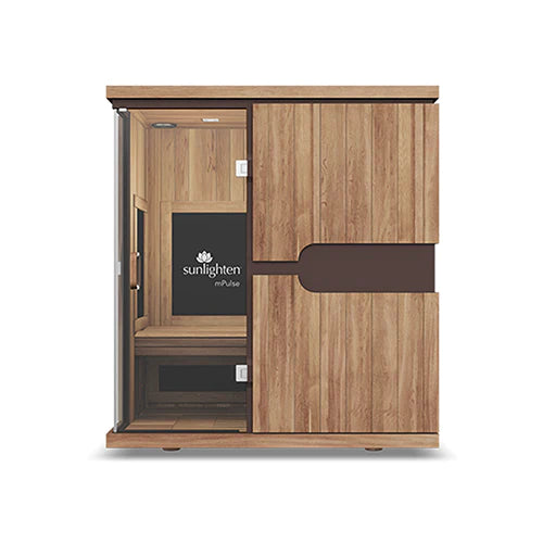 Sunlighten mPulse cONQUER 3 Person Full-Spectrum Infrared Sauna - Eucalyptus