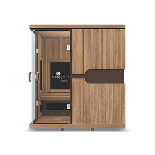 Sunlighten mPulse dISCOVER 4 Person Full-Spectrum Infrared Sauna - Eucalyptus
